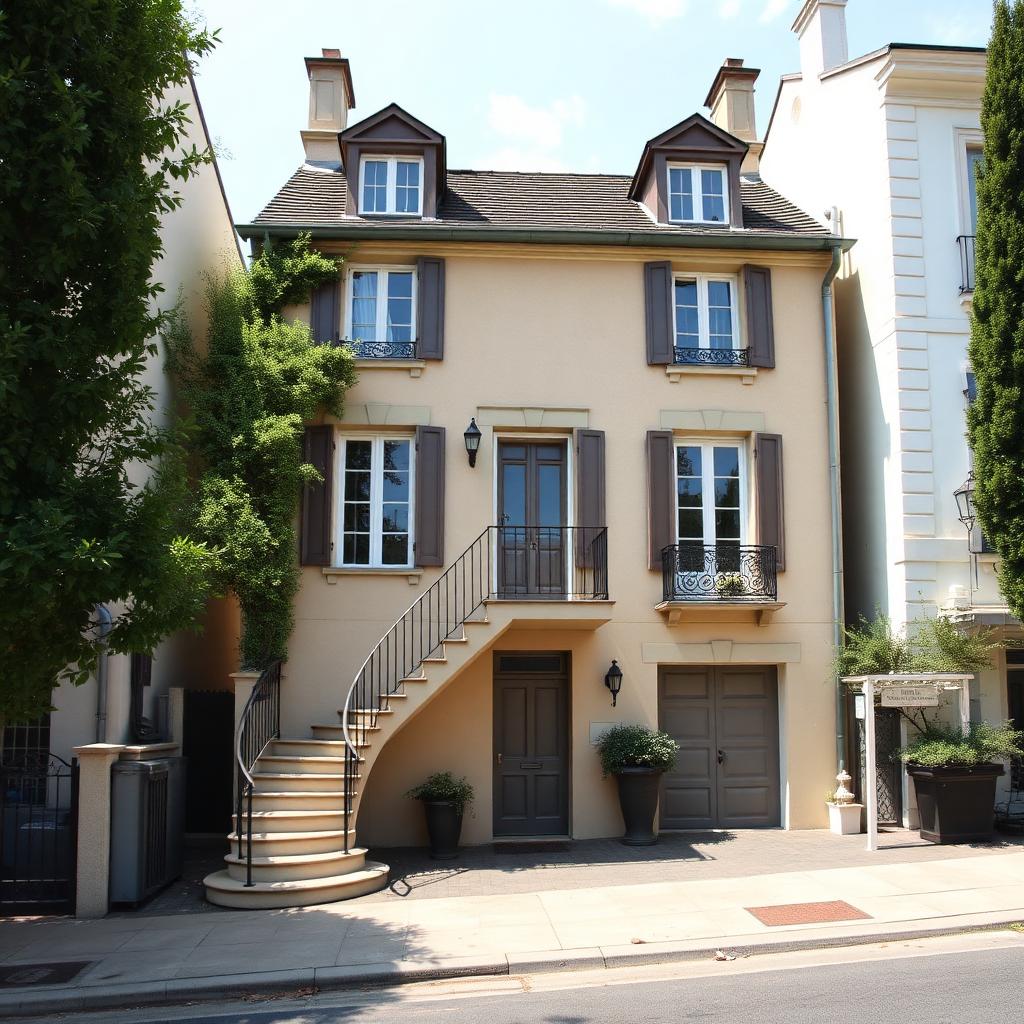 Maison à diviser avec escalier extérieur